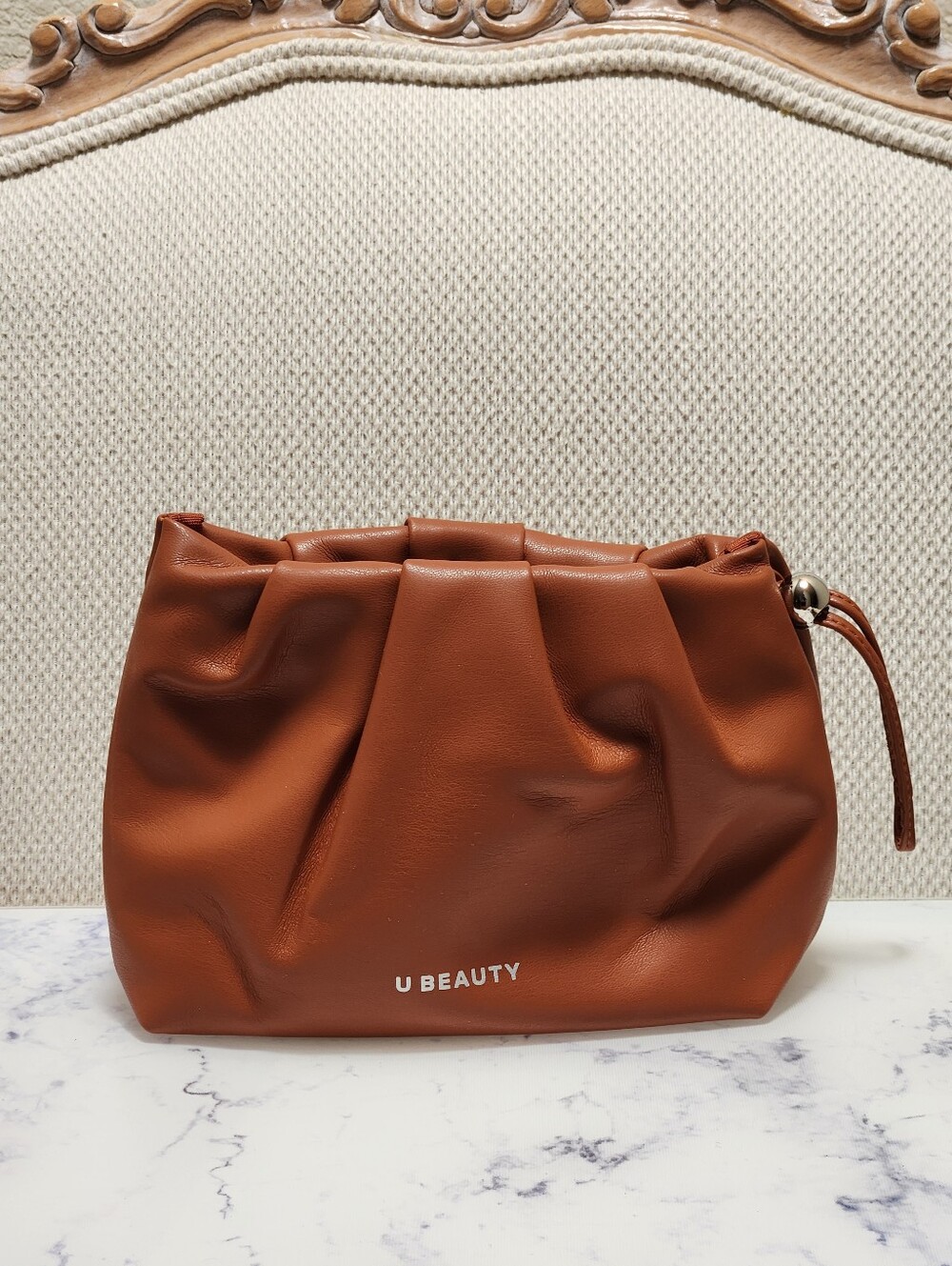U BEAUTY Faux Leather Cosmetic Bag Drawstring Pouch